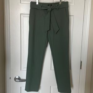 LOFT Sage Green Tie Front Pants - Size 0